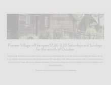 Tablet Screenshot of pioneervillagesalem.org
